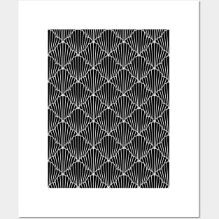 Art Deco Pattern No 31 - Black and White Pattern Posters and Art